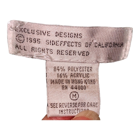 Vintage Hand Crochet Shaggy Baby Blue Sweater Size Medium - Picture 5 of 7